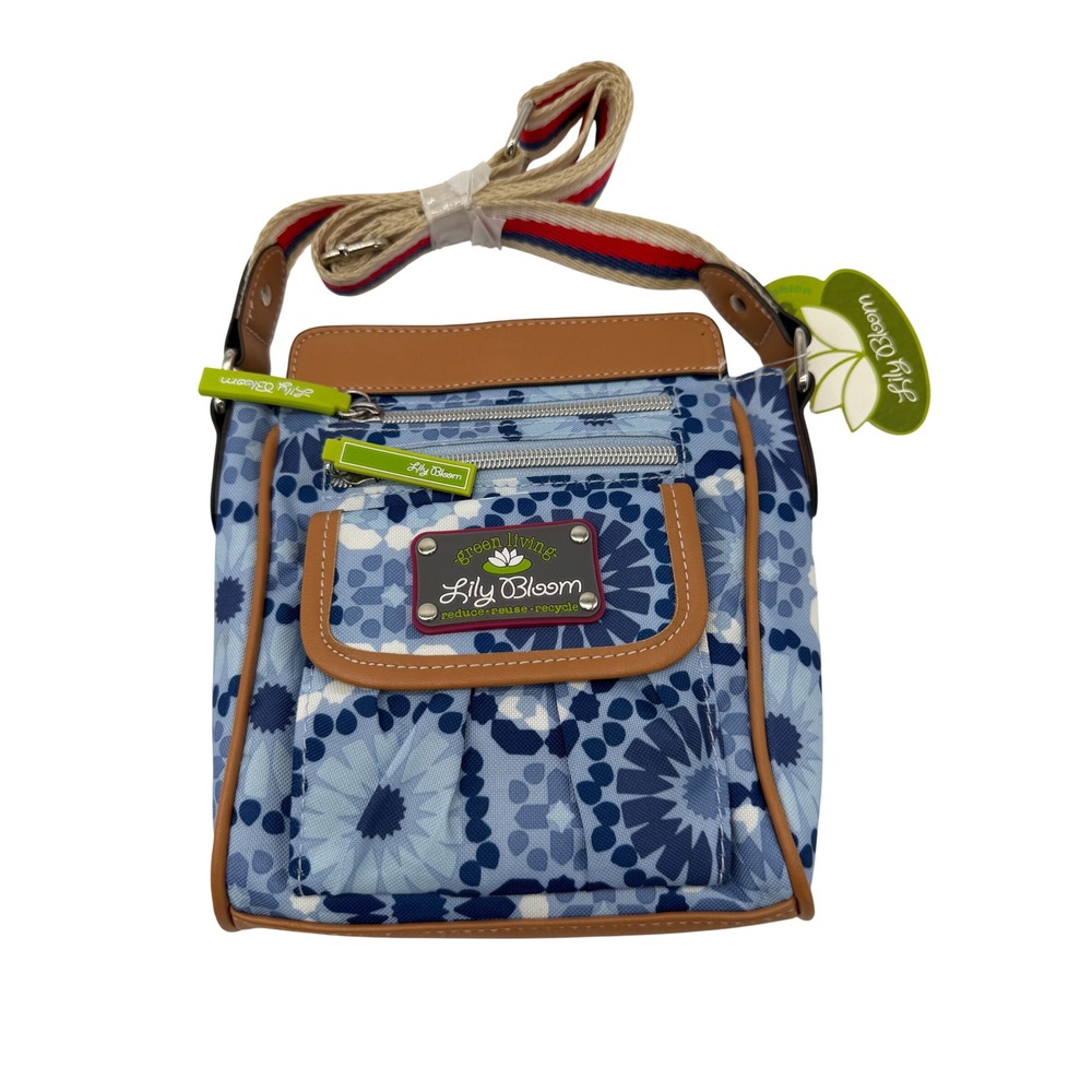 Lily Bloom Jamie Mini Crossbody Sahara Denim Recycled Fabric Bag 21RPG18JC-SD